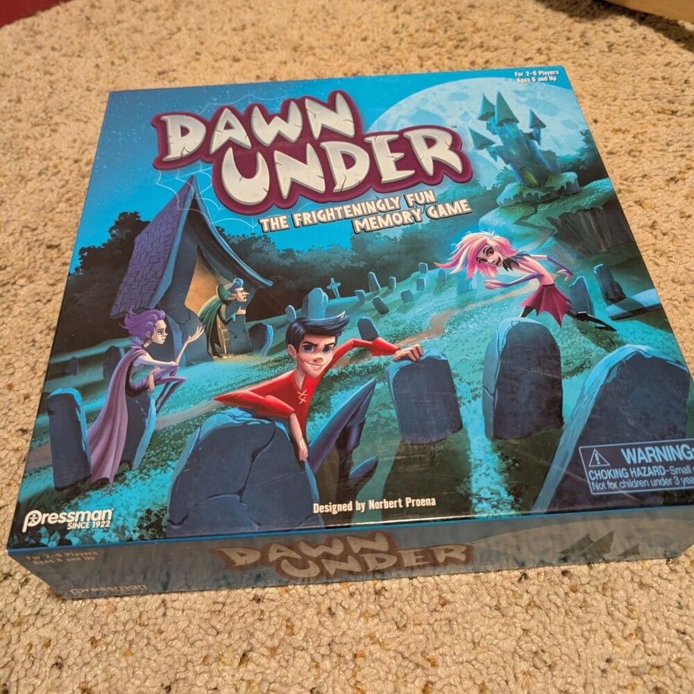 "Dawn Under: Frighteningly Fun Memory Game" for kids, vampire/halloween theme